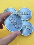 4X Audi 61MM Gray Chrome Wheel Rim Center Hub Caps REPLACEMENT4B0601170A Remanufactured. Price: $26.42.