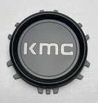*used Kmc Satin Black/gray Wheel Center Cap No Screws/base T164H145-6-H18-S3. Price: $12.99.