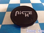 Niche Wheels 72 Gloss Black Center Cap # 32760-25BB-B (qty. 1) Used. Price: $32.02.