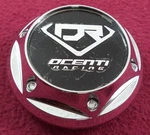 Dcenti Racing Wheels Chrome / Black Custom Center Cap # C-002-1 (1) Used. Price: $29.95.