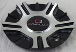 Cavallo Wheels Gloss Black / Silver Custom Center Caps # C-5491-1 Used. Price: $79.95.