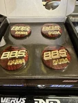 Bbs Wheel Center Caps 56MM Genuine Emblem Red Gold 3D Logo Used. Price: $65.00.
