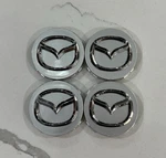(4 X) Mazda 56MM Silver Wheel Center Caps 3/5/6, Rx 8, Miata, CX-3/5/7/9 Remanufactured. Price: $24.00.