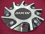 Mkw Wheels Silve /gloss Black Metal Custom Center # M-969 (1 Cap) Used. Price: $79.43.