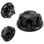 One Lug 6X5.5 Black American Flag 16" & 17" Van Truck Rim Wheel Center Cap New. Price: $49.99.
