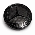 Glossy Black 57 Mm Flat Hood Emblem/logo/badge/laurel Wreath For Mercedes-benz Remanufactured. Price: $17.99.