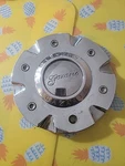 Gazario Center # LG0509-34 611-CAP Chrome Wheels Used. Price: $60.00.