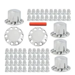Semi Truck Hub Wheel Axle Center Caps With 33MM Lug Nut Covers New. Price: $118.83.