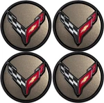 2020-2025 Corvette C8 Tech Bronze Cross Flag Logo Center Cap Pkg Qty 4 Oem Gm New. Price: $184.98.