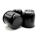 4 Push Through Black Center Caps For 3.30" Bore Trailer Rims Wheels New. Price: $34.96.