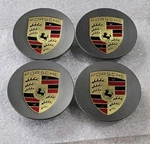 Original Porsche Center Caps Oem Platinum Grey Panamera Cayenne 911 Cayman Boxst Used. Price: $165.00.