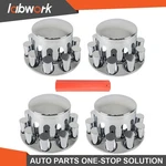 Labwork Rear 33MM Chrome Axle Covers With Hub Caps Lug Nuts Semi Truck Set Of 4 New. Price: $86.47.
