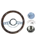 14" Classic Wood Grain 9 Bolt Steering Wheel &horn Adapter For Flaming Ididit New. Price: $185.00.