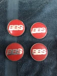 Set 4OF Bbs Wheel Centre Alloy Hub Center Caps 60MM Red Silver New Pieces. Price: $45.00.