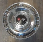 Vintage Chevy Pass., Ss, Corvair Hubcap Red, Blk/w Double Flags Logo 1961 14" E4 Used. Price: $42.00.