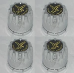 (4) Spirit Of America Fits 2.75" 2-3/4" Bore Chrome Wheel Rim Center Caps New. Price: $49.95.