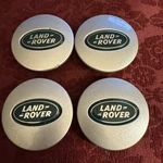 Set Of 4 Land Rover Center Caps Wheel Hub Covers RRJ500030XXX Silver & Green Used. Price: $24.50.