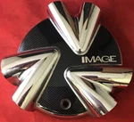 One Used Vision Wheels Chrome Custom Center Cap #8600-0 Carbon 9499. Price: $29.00.