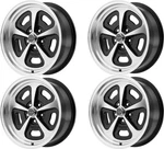 Set American Racing Vintage VN501 500 Mono Cast 15X7 5X4.75 0MM Black Machine New. Price: $856.00.