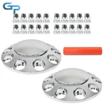 1 Pair With Hub Cap 33MM Lug Nuts Chrome Front Axle Wheel Cover Center New. Price: $41.39.