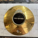 Tru Spoke Center Cap Gold Wire Wheel 7 1/4 Wide Used. Price: $50.00.