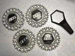 Genuine Bbs Center Cap 4 Set 09.23.131/133/137/221 Design Tool Included 1990 Used. Price: $385.00.