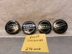 30630085 Volvo V40 S40 2 1/4INCH Black Center Caps With Silver Lettering Set OF4 Used. Price: $15.00.