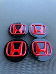 Red Black Honda 4PCS/SET Wheel Center Caps 69MM Fits 2006-2021 Civic Ex Lx Sedan New. Price: $11.88.
