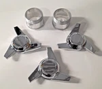 Nos Corvette Three Bar Spinner Chrome Center Caps & Adapters 5301R / 5301L New. Price: $125.00.