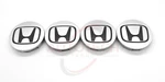 Silver/black Honda Set Of 4 Wheel Center Caps 69MM Remanufactured. Price: $17.99.