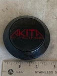 Akita Racing Wheels Gloss Black Rim Hub Cover Center Cap 62661670F-2 Used. Price: $39.00.