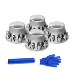 Axle Kit 4 Rear 32MM 33MM Chrome Dome Semi Truck Hqalty Covers New. Price: $179.99.