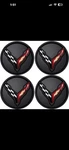 2020-2024 Corvette C8 Carbon Flash Cross Flag Logo Center Cap Pkg Qty Oem Gm New. Price: $168.68.