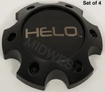 New Helo 1079L140HE1SBDC Satin Black Dark Tint 6X135 Wheel Rim Center Caps. Price: $108.00.
