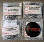 Toyota Tacoma Trd Wheel Center Caps Oem Matte Black Red Logo PT998-35240-F2 (4) New. Price: $134.99.