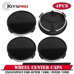 Kitspro 2.9INCH 75MM Wheel Center Caps Pack Of 4 Plastic Rim Covers Gloss Black New. Price: $19.99.