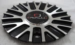 Cavallo Wheels Gloss Black / Silver Custom Center Caps # C-1320-1 Used. Price: $79.95.