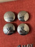 (4) Gun Metal Gray Chrome Vogue Tyre Center Cap Set 89-9475 763C12 1/2" #3 Used. Price: $25.00.