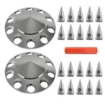 33MM Nut Spiked Front Hub Set Chrome Semi Truck Wheel New. Price: $37.72.