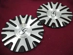 Gazario Wheels Chrome/gloss Black Custom Center #11712285F-2 (2 Caps) Used. Price: $149.44.