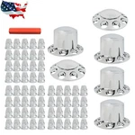 Lug Front & Rear Chrome Hub Cover Semi Truck Wheel Kit Axle 33MM New. Price: $119.86.