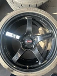Rays Gram Light 57CR Center Caps Black & Red Set Oem No Flaws Used. Price: $100.00.