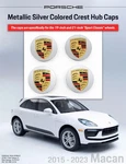New Porsche Metallic Silver Colored Crest Hub Caps (set Of 4) 00004460713. Price: $202.66.