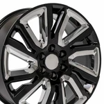 5901 Black & Chrome 22X9 Inch 6X139.7 Wheel Fits Gmc Chevy High Country New. Price: $288.00.