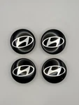 Used Hyundai Black Oem 52960-S8300 Style Wheel Center Caps 59MM Set Of 4. Price: $50.00.