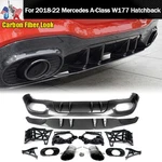 A35 Look Rear Bumper Diffuser For 2018 2019-2022 Mercedes A-class W177 Hatchback New. Price: $222.39.