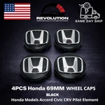 4PACK Black & Silver Honda 69MM Wheel Center Hub Cap Covers For Accord Civic Mdx Remanufactured. Price: $21.79.