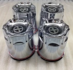 (4) American Racing Atx 3.27" Dia Push Thru Plastic Chrome Wheel Center Caps Used. Price: $59.97.
