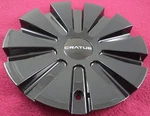 Cratus Wheels Gloss Black Custom Center Cap # C-401-2 / C-401-5 (1) Used. Price: $59.95.