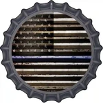 American Flag Thin Blue Line Novelty Metal Bottle Cap Sign BC-893 New. Price: $25.95.